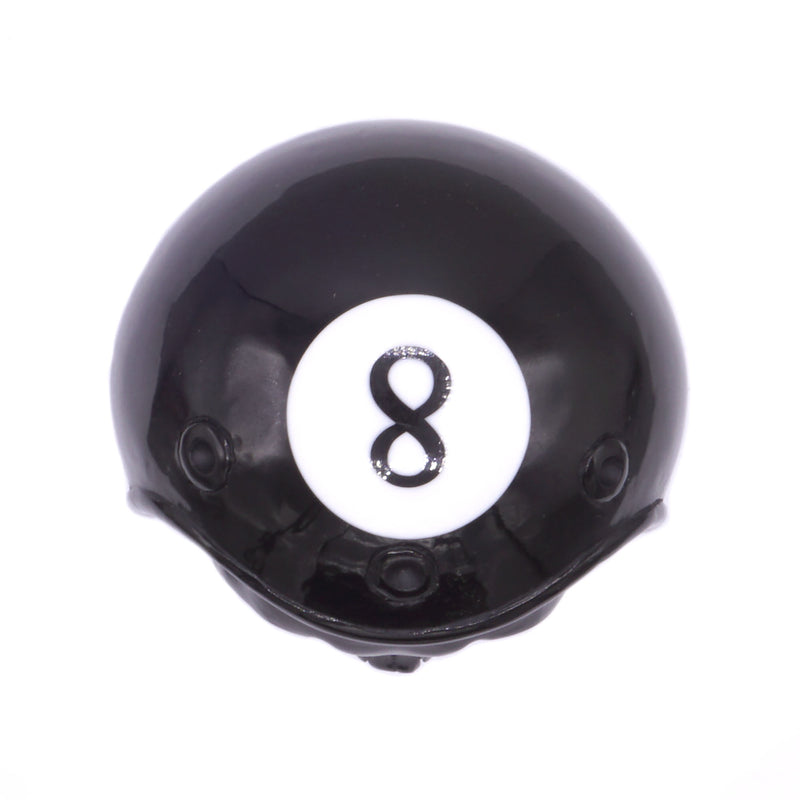 HELMET POOL BALL CAR GEAR SHIFT KNOB - BLACK - 8 BALL