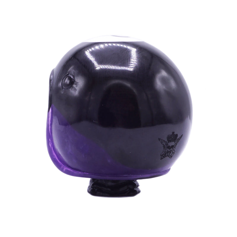 HELMET POOL BALL CAR GEAR SHIFT KNOB - BLACK/PURPLE - 8 BALL