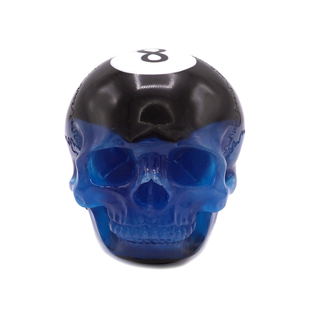 POOL BALL CAR GEAR SHIFT KNOB - BLACK/BLUE - 8 BALL