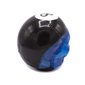 POOL BALL CAR GEAR SHIFT KNOB - BLACK/BLUE - 8 BALL