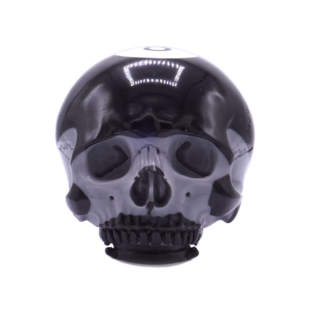 POOL BALL CAR GEAR SHIFT KNOB - BLACK/GREY - 8 BALL