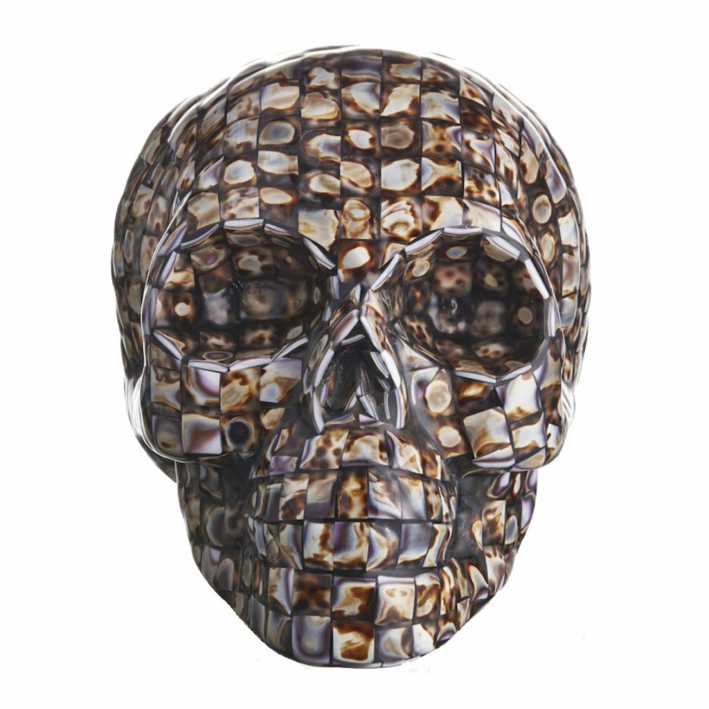KEEP CALM AND COWRY ON COWRY MOSAIC SHELL SKULL LARGE