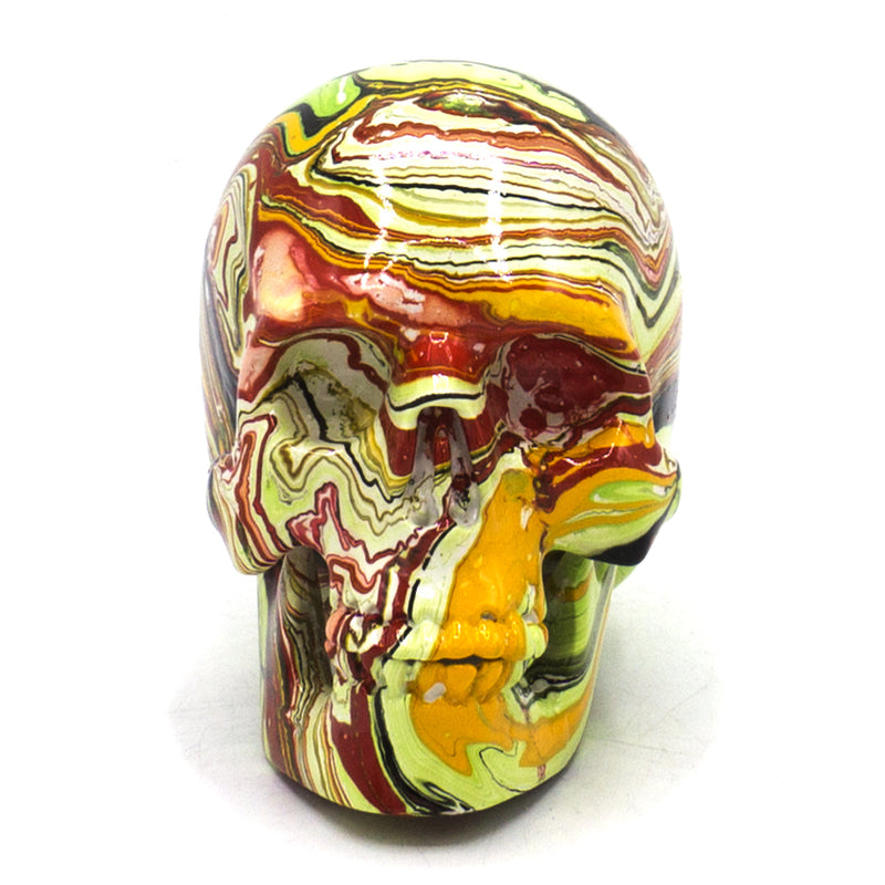 SMALL RESIN SKULL - MIX MARBLE