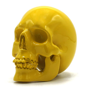 SMALL RESIN SKULL - YELLOW