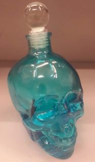 GLASS - DECANTER - SMALL - BLUE